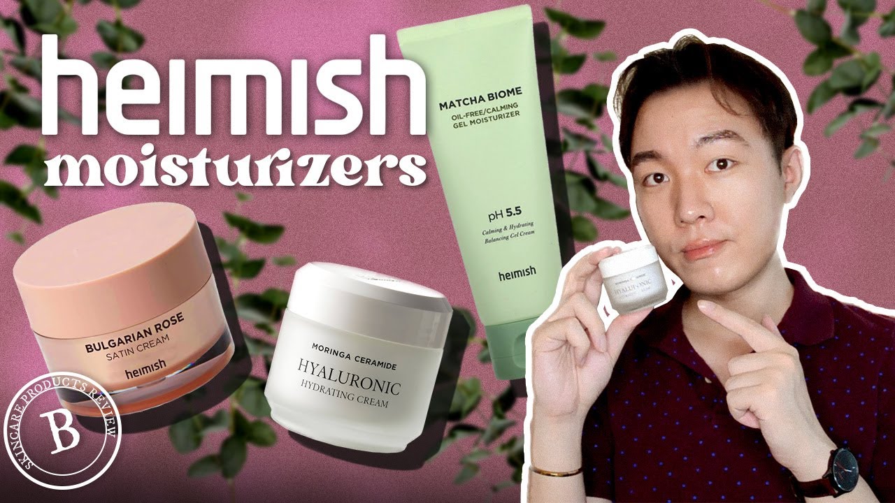 3 Korean MOISTURIZERS Review - Heimish Matcha Gel, Moringa Ceramide & Rose Cream 💦 oily skin