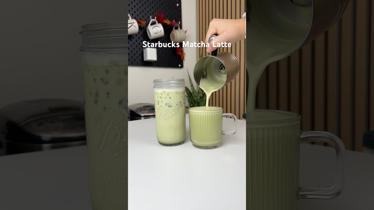 Hot & Iced Starbucks Matcha Latte - AT HOME