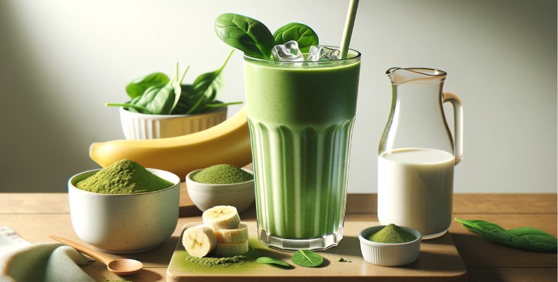 This delicious matcha slim smoothie is packed with nutrients and will keep you energized throughout the day. Feel free to customize the recipe with your favorite fruits and add-ons.