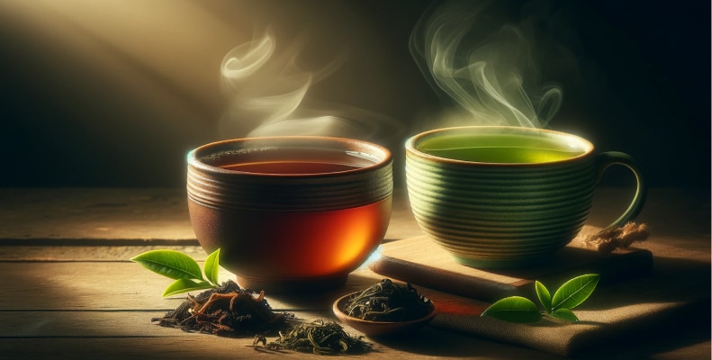 pu-erh tea vs green tea
