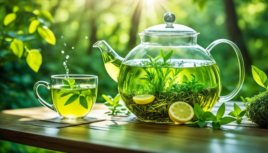 green tea with lemon
