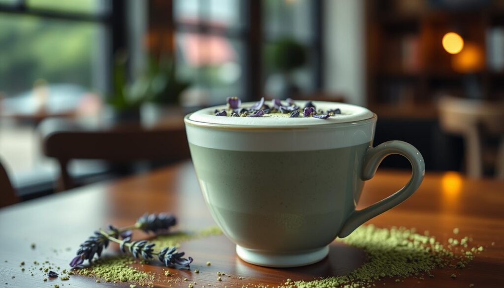 lavender matcha latte