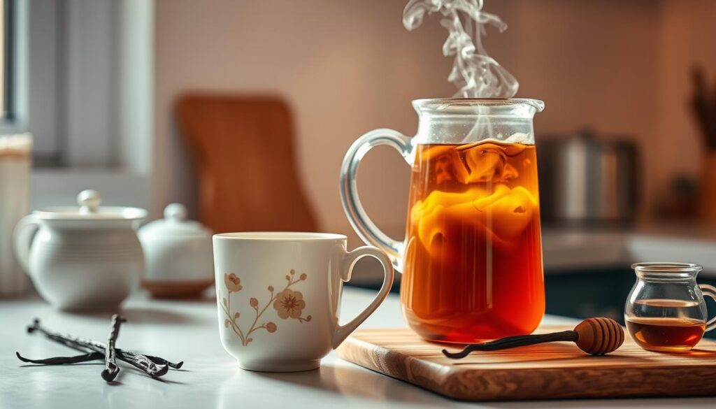 brewing vanilla chai tea