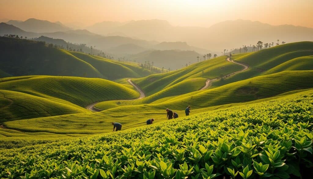 spread of green tea in Asia