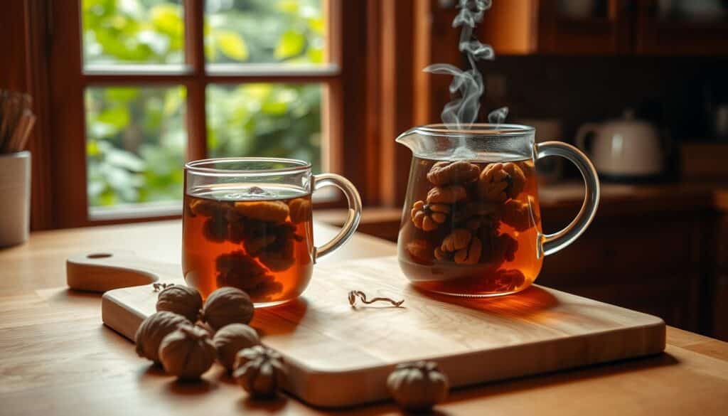 black walnut tea preparation